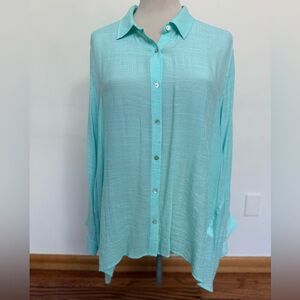 Chico's Light turquoise Green Button-Up Shirt #132